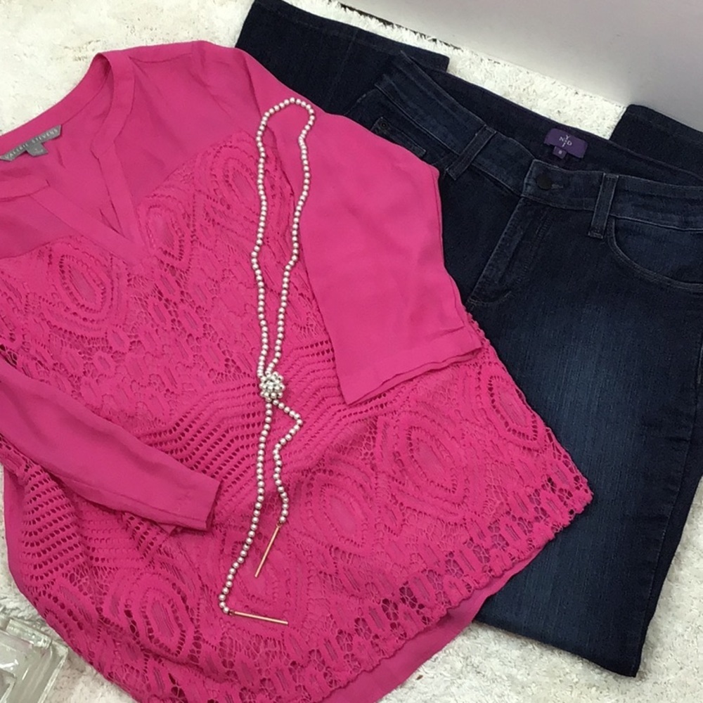 NYDJ high waist buttlift Jeans + free top